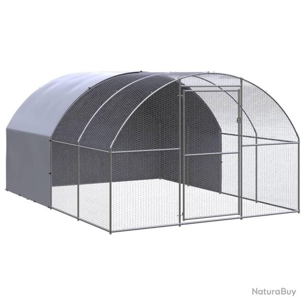Poulailler d'ext�rieur 3x4x2 m Acier galvanis�