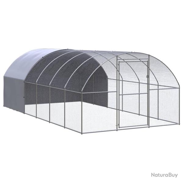 Poulailler d'ext�rieur 3x6x2 m Acier galvanis�