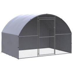 Poulailler d'ext&eacute;rieur 3x2x2 m Acier galvanis&eacute;