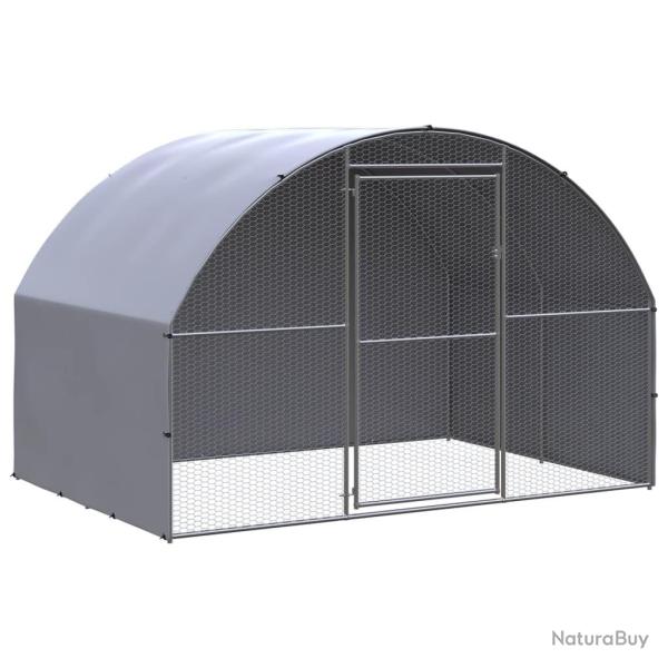 Poulailler d'ext�rieur 3x2x2 m Acier galvanis�