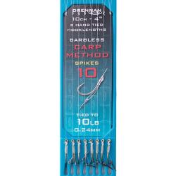 DRENNAN BAS DE LIGNE CARP METHOD SPIKE 4" HOOK PLATE DRENNAN 0,24mm 10 4''/10cm