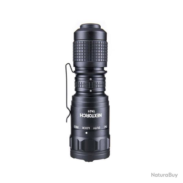 Lampe tactique compacte rechargeable TA21 - �clairage blanc et rouge - 1300 lumens