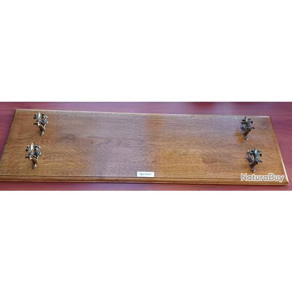 Superbe plaque support en chne massif pour sabres ou fusils