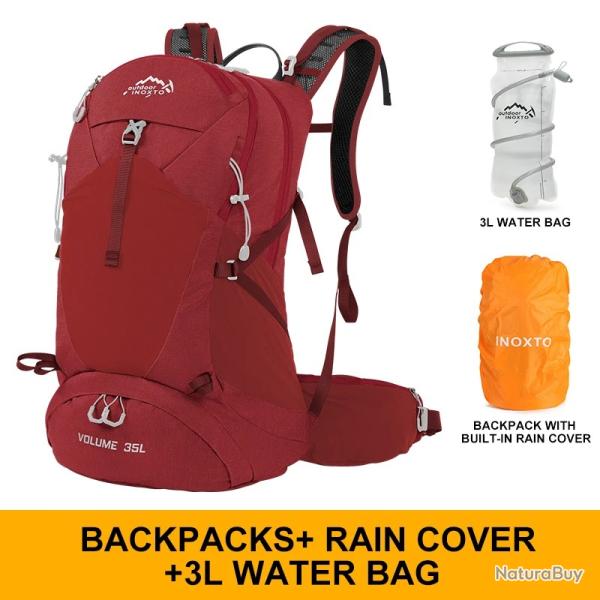 Sac d'alpinisme tanche SR 35 L + GOURDE 3L- ROUGE-  LIVRAISON GRATUITE !!!