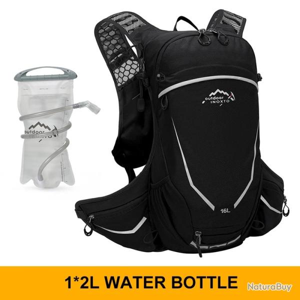 Sac � dos ultral�ger pour sports de plein air 16L + GOURDE 2L -NOIR