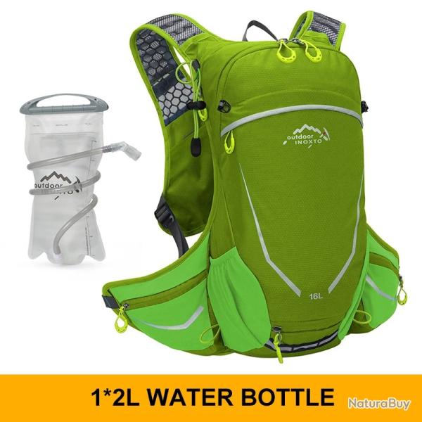 Sac  dos ultralger pour sports de plein air 16L + GOURDE 2L -VERT-LIVRAISON GRATUITE !!!