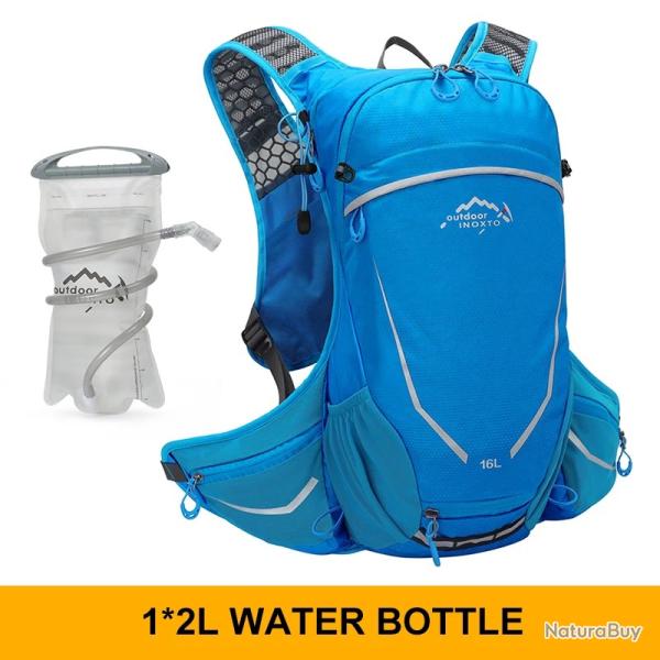 Sac � dos ultral�ger pour sports de plein air 16L + GOURDE 2L -BLEU-LIVRAISON GRATUITE !!!
