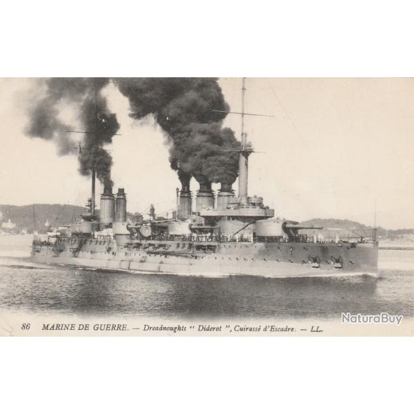 CPA - MARINE DE GUERRE. Dreadnoughts " Diderot " Cuirass� d'Escadre N�1002