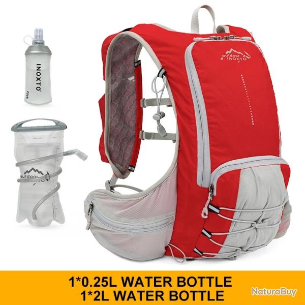 Sac � dos d'hydratation l�ger 15L GOURDE 1.5L+ 250ML -ROUGE
