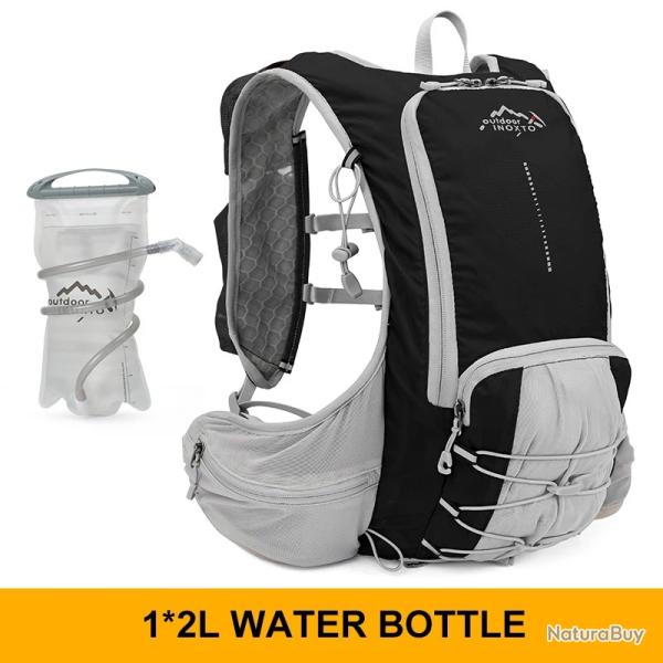 Sac  dos d'hydratation lger 15L GOURDE 2L -GRIS/NOIR
