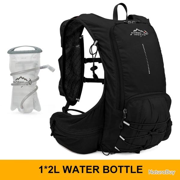 Sac  dos d'hydratation lger 15L GOURDE 2L -NOIR
