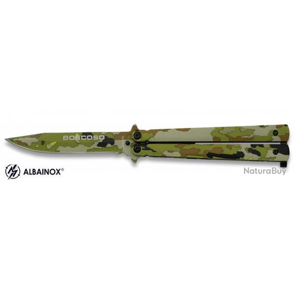 Couteau papillon camo vert Boise  lame de 10 cm