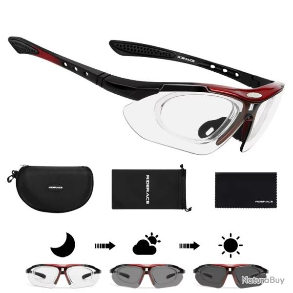 Lunettes Soleil Photochromique V�lo Randonn�es Polycarbonate Cyclisme Technologie De Pointe Durabi