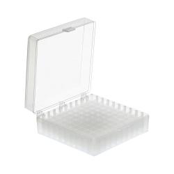 1 bo&icirc;te en polypropyl&egrave;ne 100 places pour stocker des dosettes ou de la munition - transparent