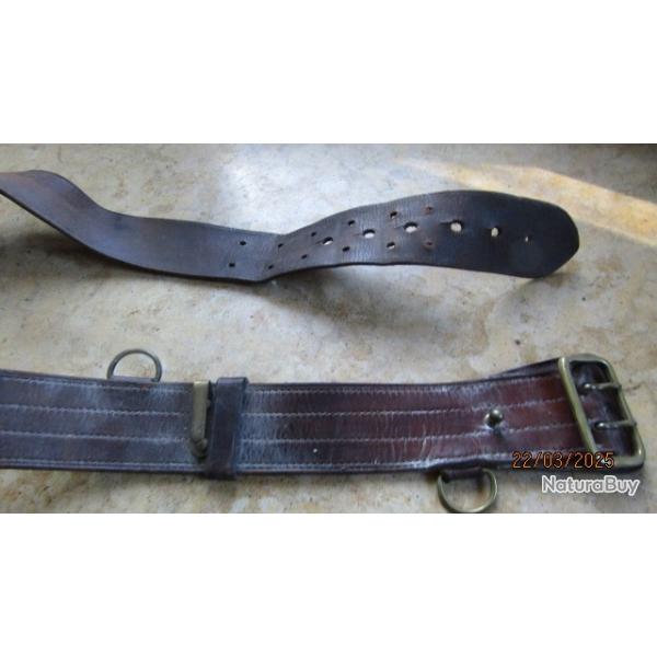 ceinturon officier du mod�le r�glementaire 14 18 ww1 Fran�ais 39 45 ww2 France cuir �pais sain