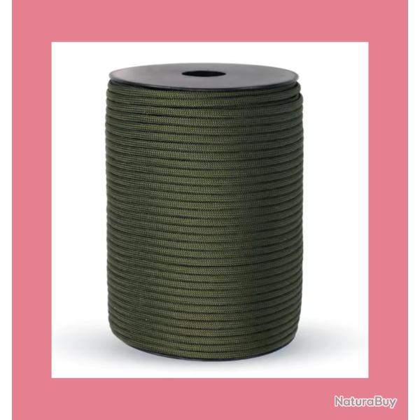 Paracorde de survie 100M Verte ( envoi gratuit)