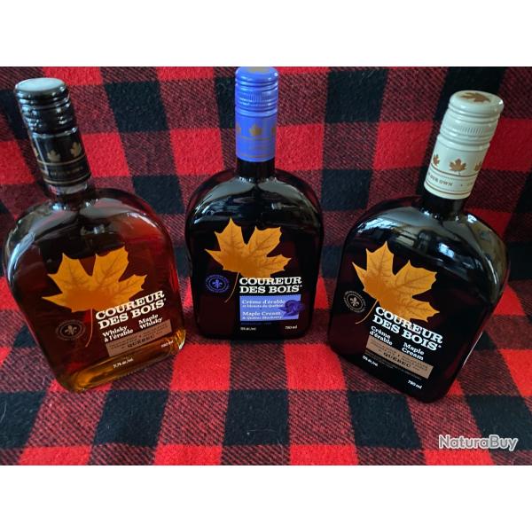 Lot 3 bouteilles Coureur des bois