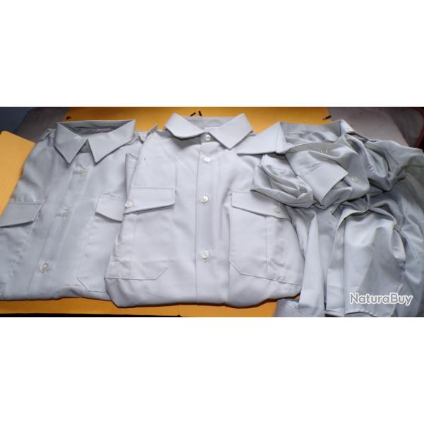 LOT DE 3 CHEMISES TERRE DE FRANCE DE SORTIE  3 MANCHES LONGUES ( 38 ET 39 ET 40)   DE L'ARMEE DE TER