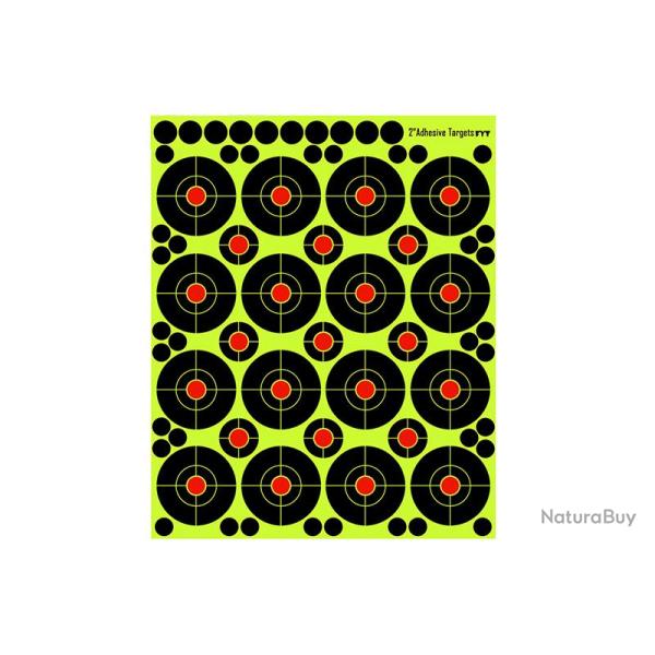 Lot de 16 Mini Cibles 5cm Adh�sives et R�actives Foyoto