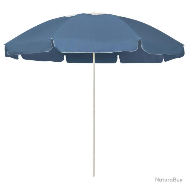 Parasol de plage bleu 240 cm 02_0008382