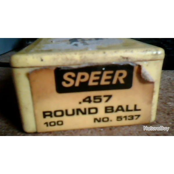 Balles ronde poudre noire cal:457