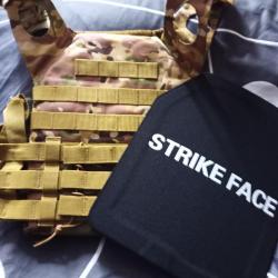 Gilet Pare Balles Multicam NIJ3A Porte Plaques Acier avec Plaques ench&egrave;re