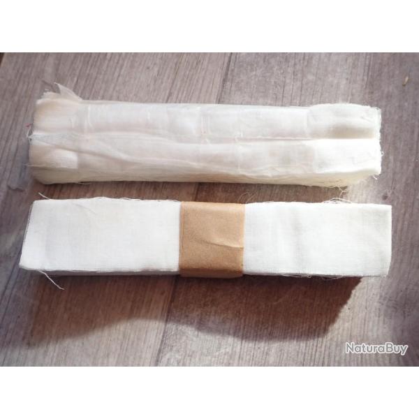 Pattes en tissu de nettoyage pour fusil, mousqueton, Schmidt Rubin K31, FASS 57. Coton d'Egypte