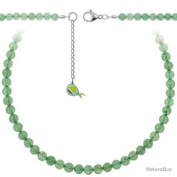 Collier en aventurine verte - Perles rondes 6 mm - 43 cm