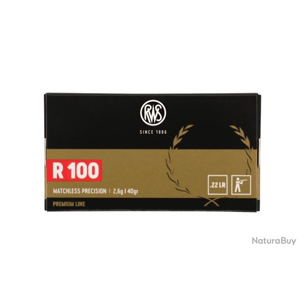 Cartouches RWS R100 Premium Line Calibre 22LR - Boite de 50 unit�s