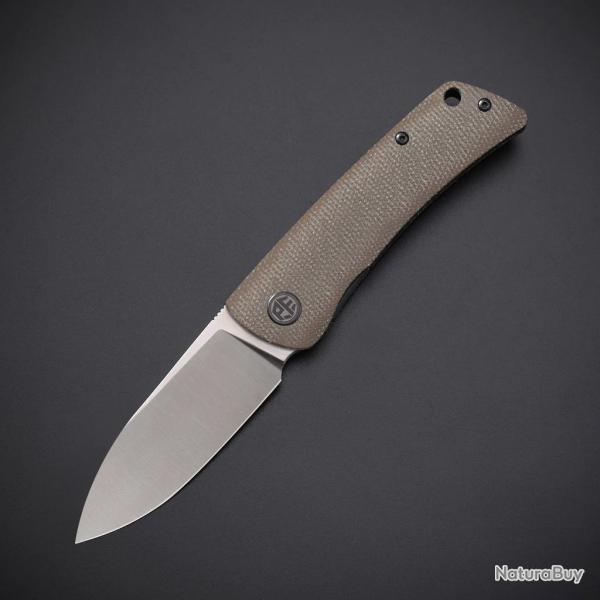 Couteau Petrified Fish PFE05 Flavorist Khaki Lame Spear Point K110 Manche Micarta PFKE05SKMS