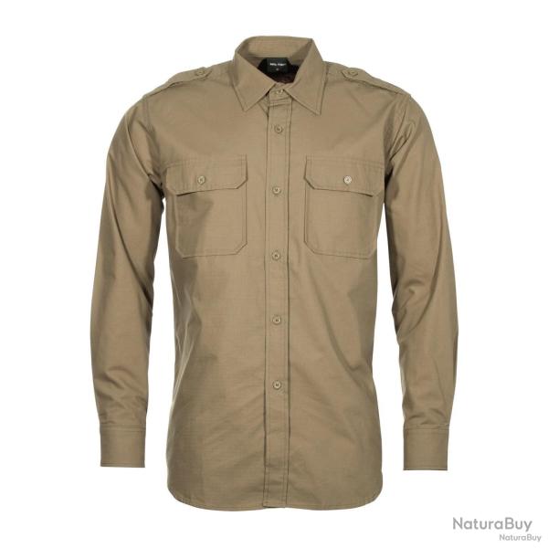 Chemise de treillis Mil Tec coton Ripstop manches longues vert