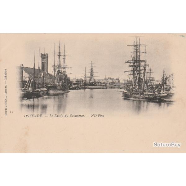 CPA - Marine -OSTENDE - Le Bassin du Commerce  N�1050