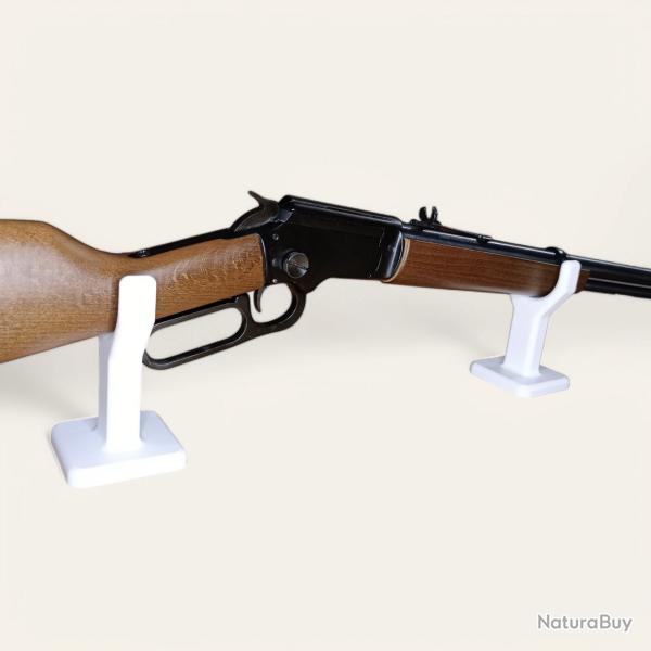 Lot de 2 supports petits blancs universels pour fusils - Made in France