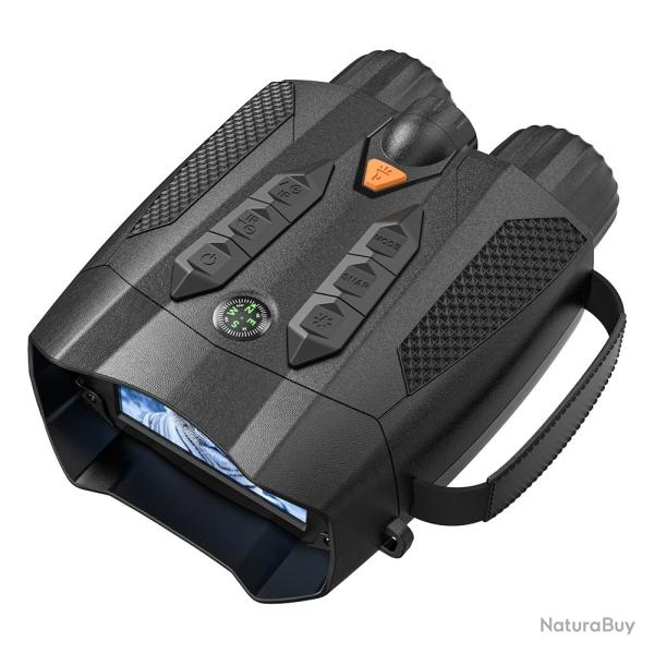 Jumelles Vision Nocturne 4K Infrarouge Zoom Num�rique 10X �cran IPS 3" 800m Photo/Vid�o HD Chasse