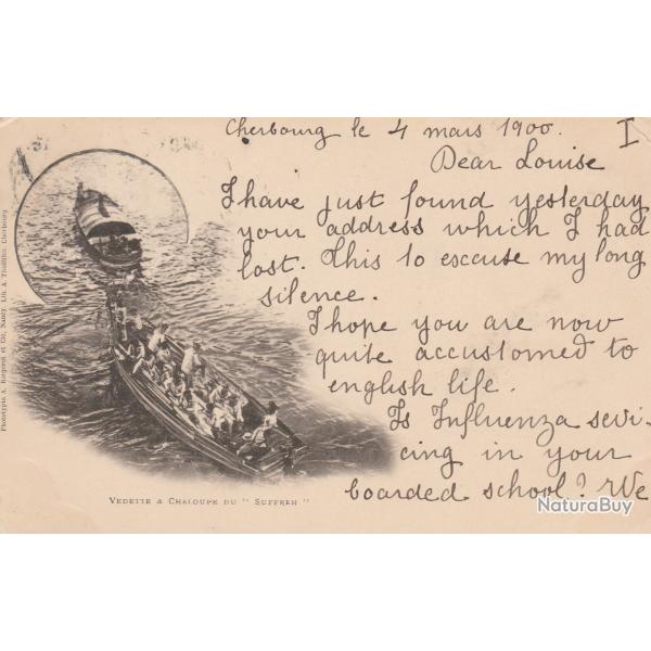 CPA - Marine Fran�aise -VEDETTE & CHALOUPE DU " SUFFREN N�324