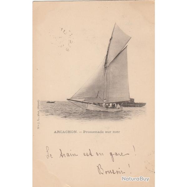 CPA - Marine -ARCACHON-Promenade sur mer N�319