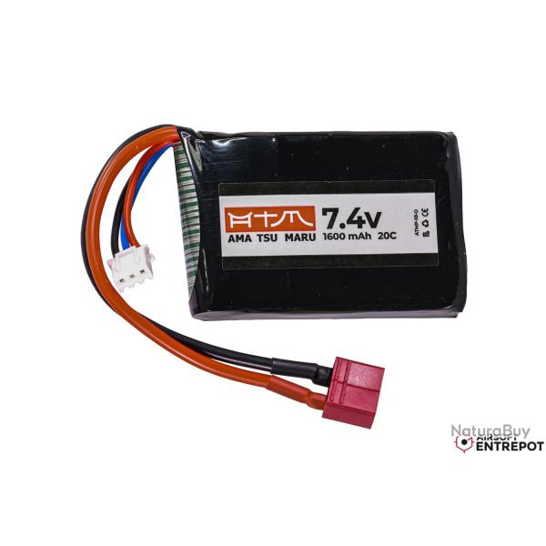 ATM Power Batterie LiPo 7,4V 1600mAh 20C Peq-15 (Deans Large)