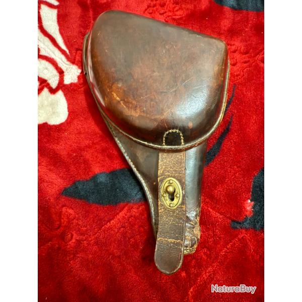 Etui cuir pour revolver  11 mm 73  jambon couleur marron fonc