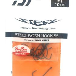Daiwa hame&ccedil;ons drop Steez Worm Hook Ss Fn 1