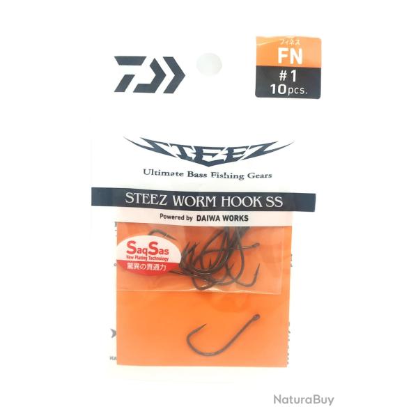 Daiwa hameons drop Steez Worm Hook Ss Fn 1