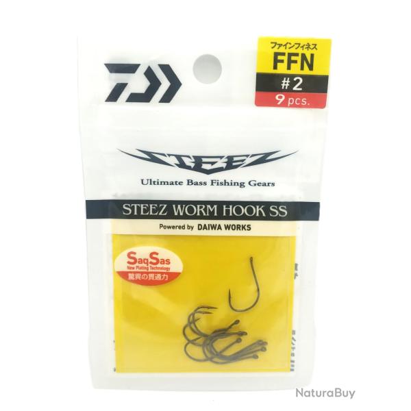 Daiwa hameons drop Steez Worm Hook Ss Ffn 3