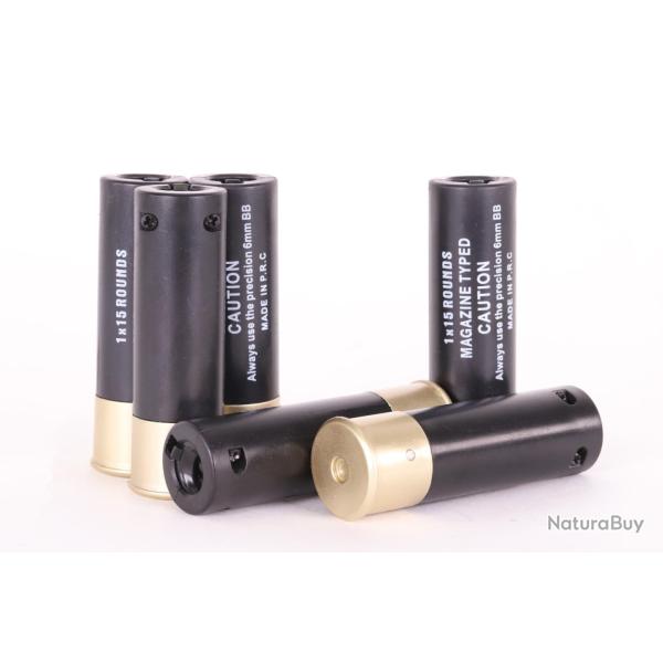 Wo Sport Lot De 6 Cartouches Pour Fusil � Pompe (Noir)
