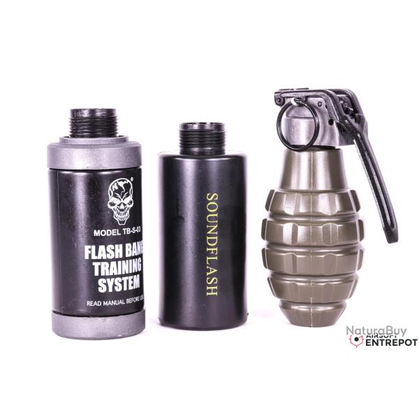 APS Pack Grenade Thunder B CO2 3 Coques
