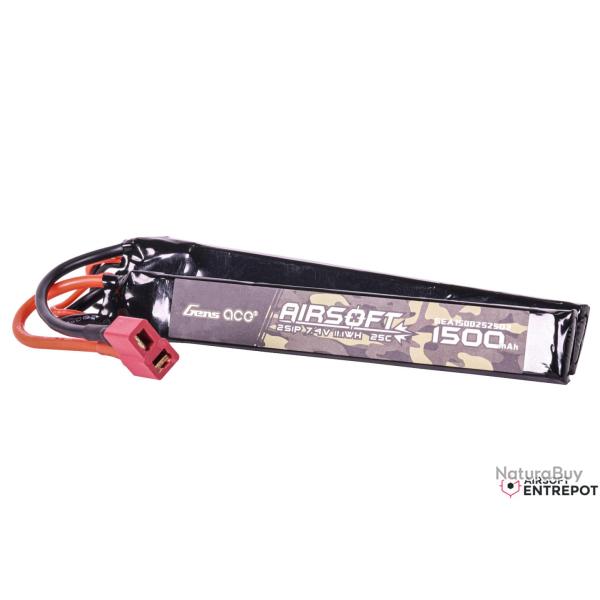 Gens Ace Batterie 25C 1500 mAh 7.4V (Deans)