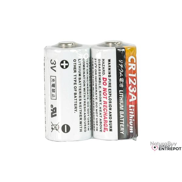 Piles CR123A 3V 1500mAh (x2)