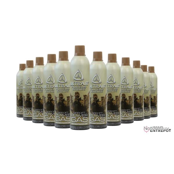 Gaz Ultrair Power Gas - Carton de 12 Bouteilles