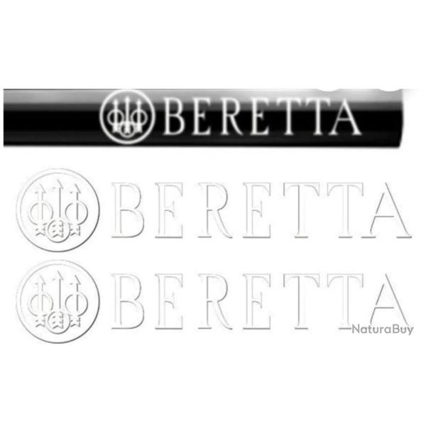 2 autocollants stickers Beretta 95x20mmpour canon fusil .blanc  Exp�dition sous 24H !