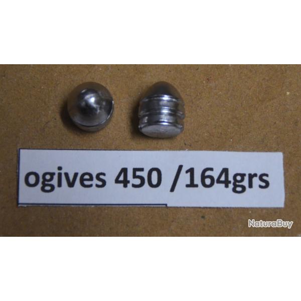 Ogives 450/176 grs rechargement revolver colt/remington poudre noire
