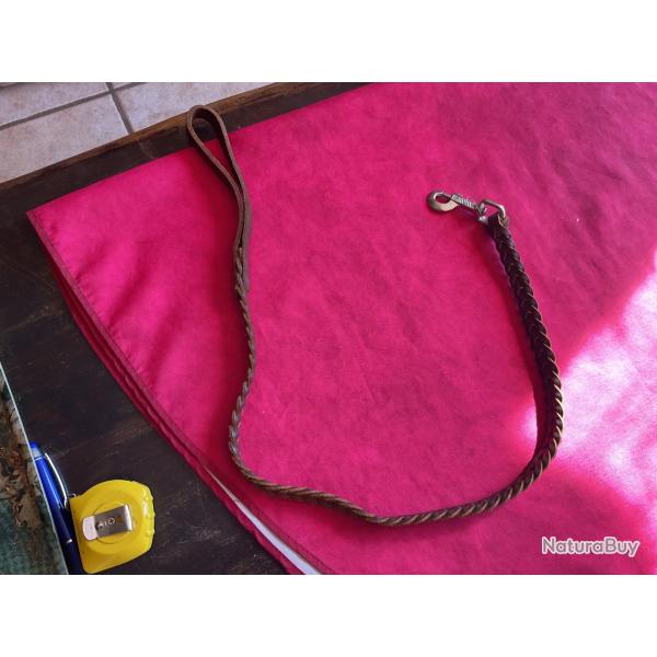 Laisse en cuir tress�e pour chiens, neuve, pas de prix de r�serve