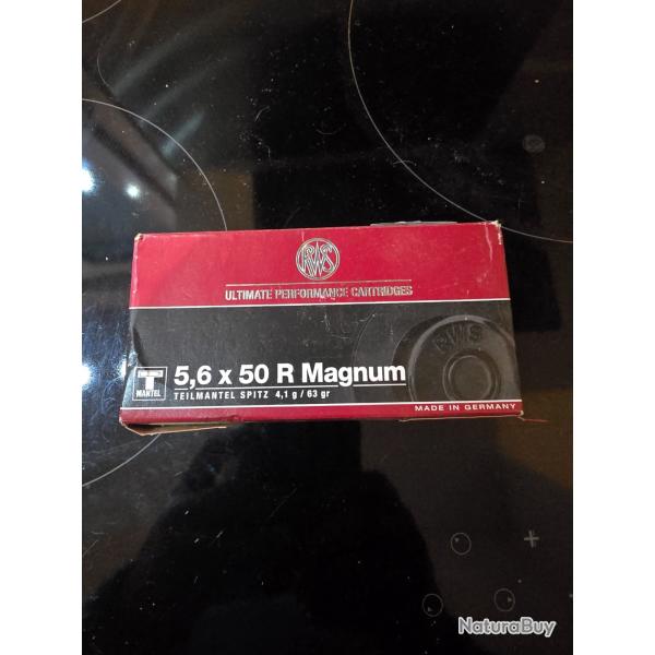 6 balles RWS calibre 5,6x50R